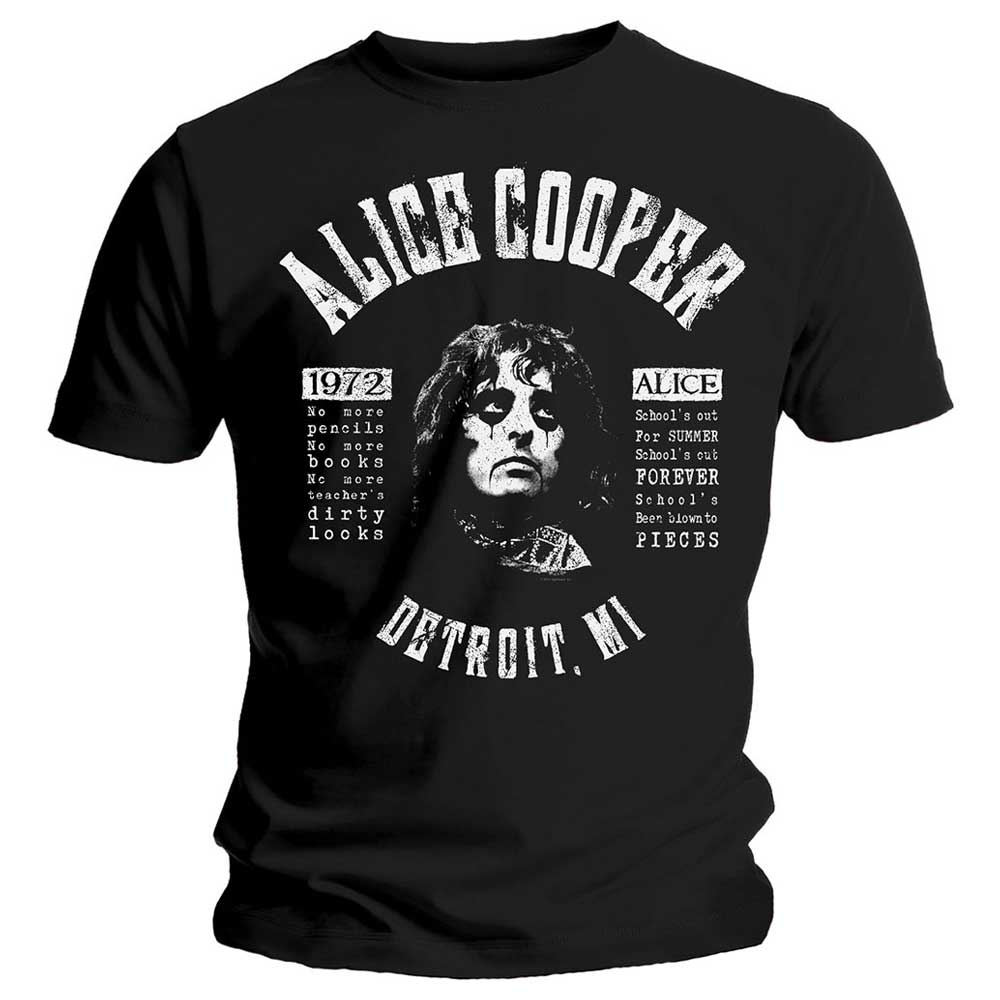Alice Cooper - School's Out Lyrics Mens T-shirt - Black